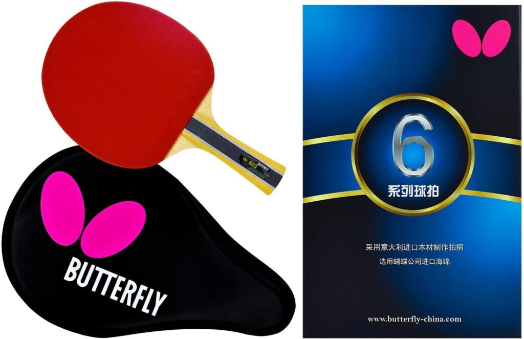 Butterfly 603 Ping Pong Paddle review and price on Amazon