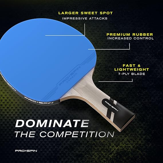 Rubber of the Pro Spin Carbon Fiber Ping Pong Paddle