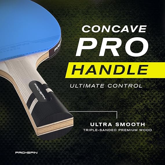 Handle of the Pro Spin Carbon Fiber Ping Pong Paddle