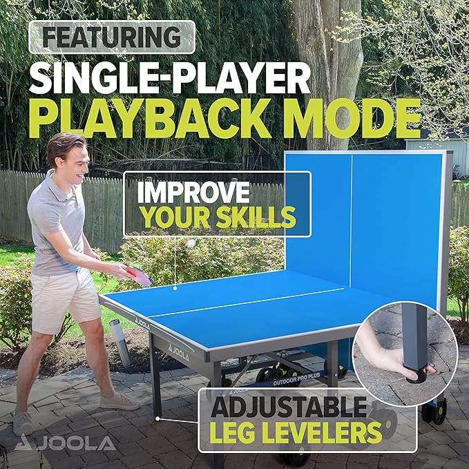 JOOLA NOVA Pro Plus Outdoor Table Tennis Table Solo Playback Mode